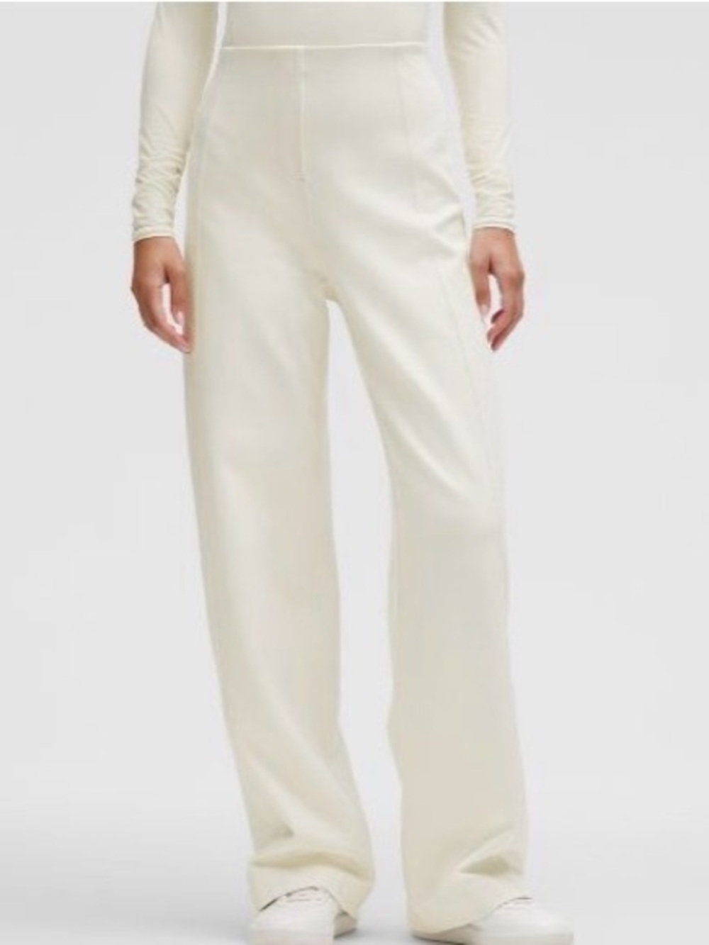 lululemon athletica Cream Wide-Leg Straight Pants